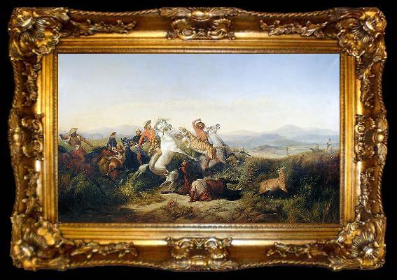 framed  Raden Saleh hunt, ta009-2